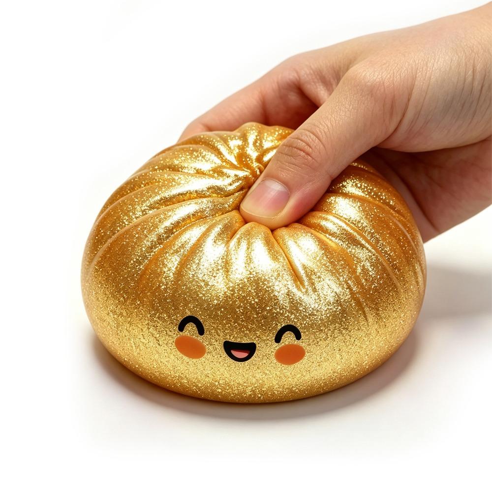 Slow Rebound Simulation Steamed Bun Fidget Toy Glitter Squishy Dumpling Birthday Party Favors