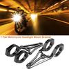 Qiilu Motorcycle Bike Headlight Mount Bracket [1 Pair Set] 1.6 Inches (41 Mm) CNC