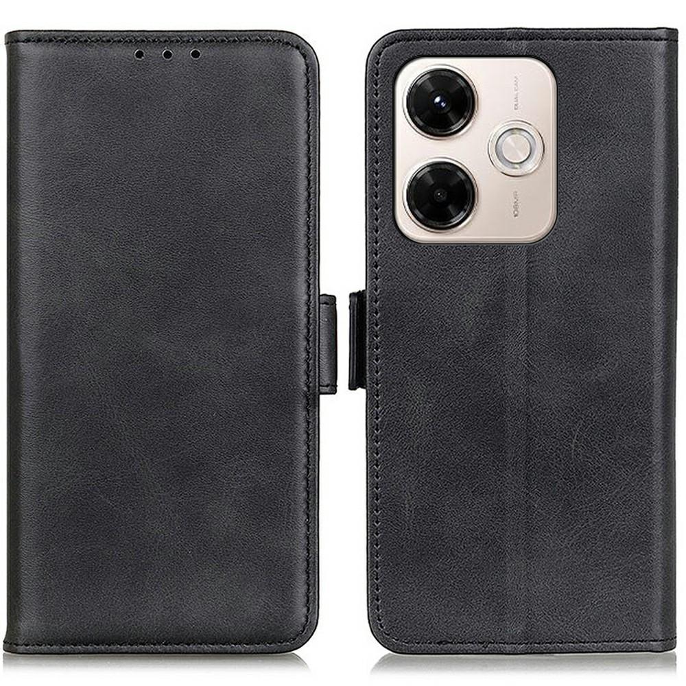 For Xiaomi Redmi 13x 4G Case Stand Cowhide Texture PU Leather Phone Cover