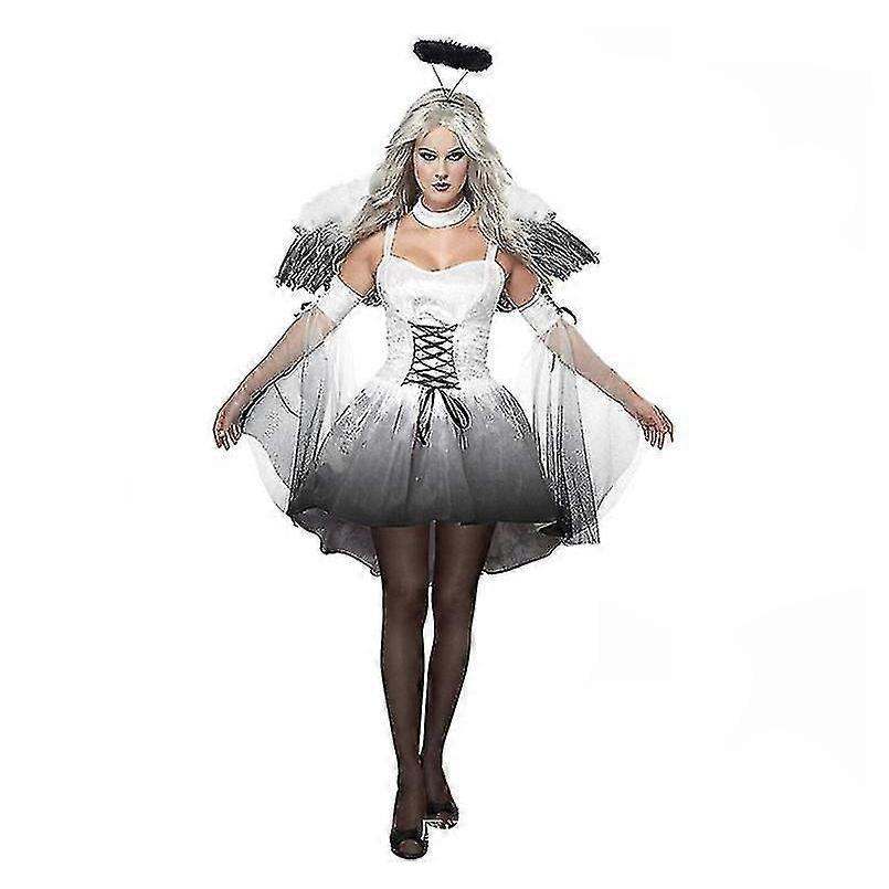 Adult Sexy Dark Fallen Angel Cosplay Costume Women Vampire Ghost Bride Devil Halloween Carnival Costumes