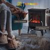Electric Fireplace, 1000 W/2000 W, Flame Effect, for 15-30 m², Black