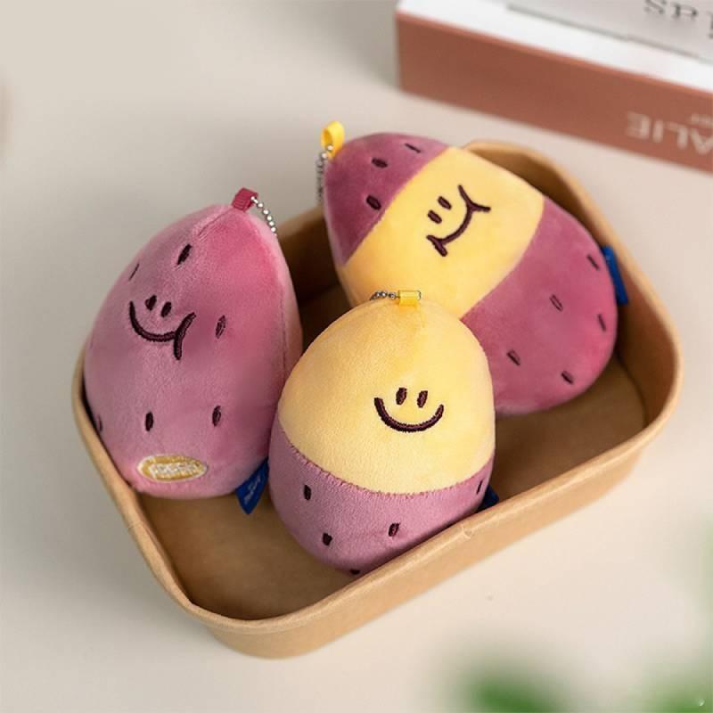 Sweet Morning Second Potato Apple Keychain Backpack Decorative Plush Pendant