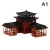 Chinese Inn Statue Ancient Building Model Miniature Japanese Pavilion Decorations Miniature Zen Garden Aquarium Bonsai Ornaments
