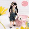 30CM Mini Movable 23Jointed Doll Girls Toy 3D Big Eyes BJD Princess Full Outfits  Dresses  Collection Childrens Doll Gift