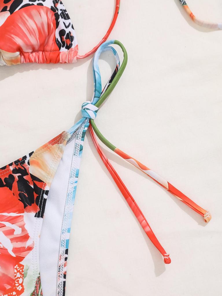 2025 European and American Triangle Cup Quick-Dry Bikini Cover-Up Set for Women