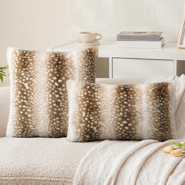 Housse d'oreiller en peluche Matériaux en polyester Respirante Confortable Facile d'entretien Plusieurs couleurs Décoration de la maison