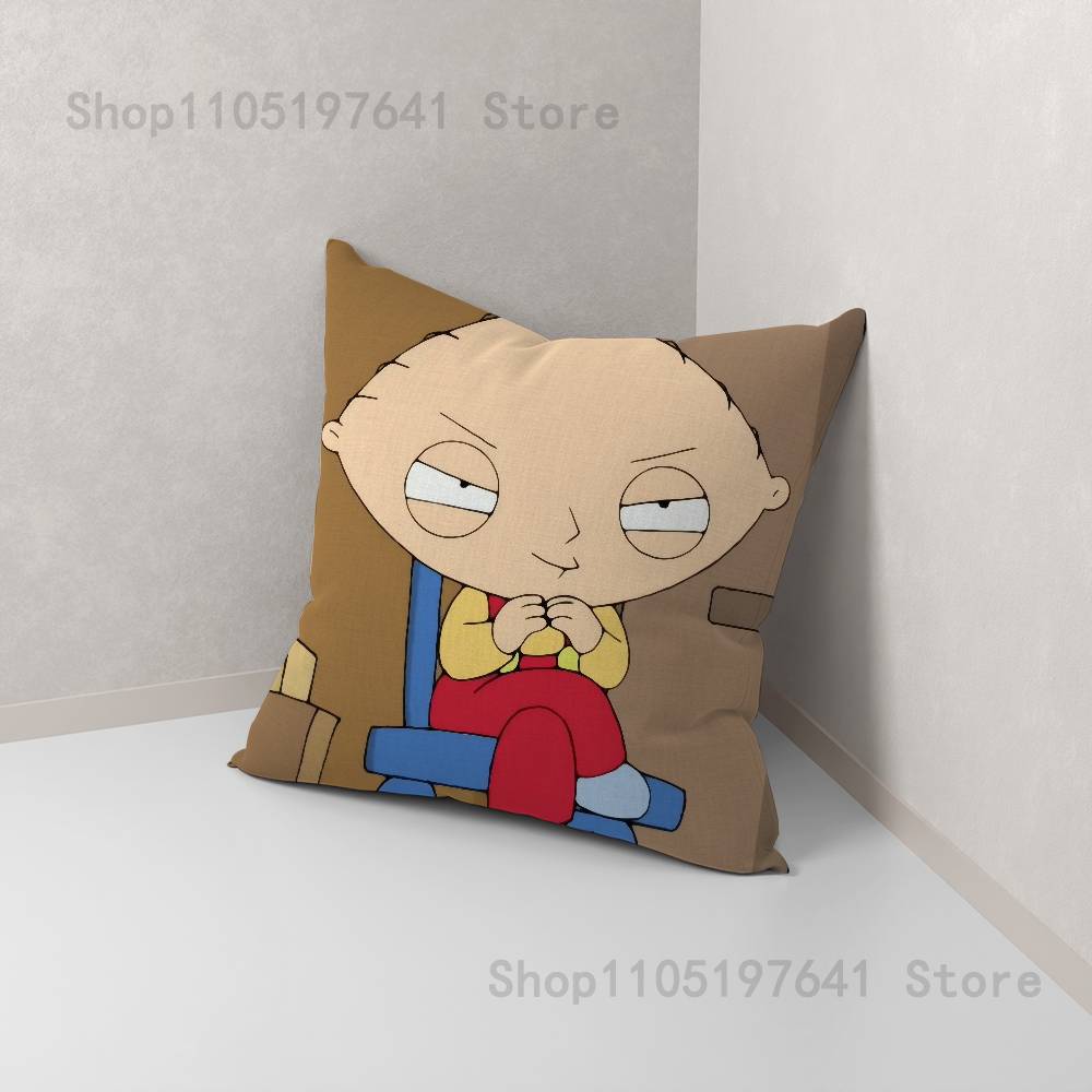 F-Family Funny Guy Pillow Case For Sofa Decor Car Office Room Printing Cushion Cover Decorations And Protector
