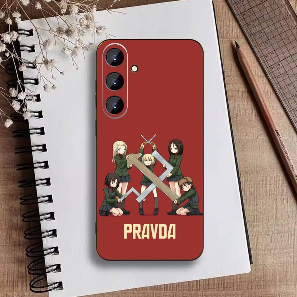 G-GIRLS U-Und P-PANZER Phone Case For Samsung Galaxy A73,21,22,32,71,53,52,51,80,5G Soft Black Cover