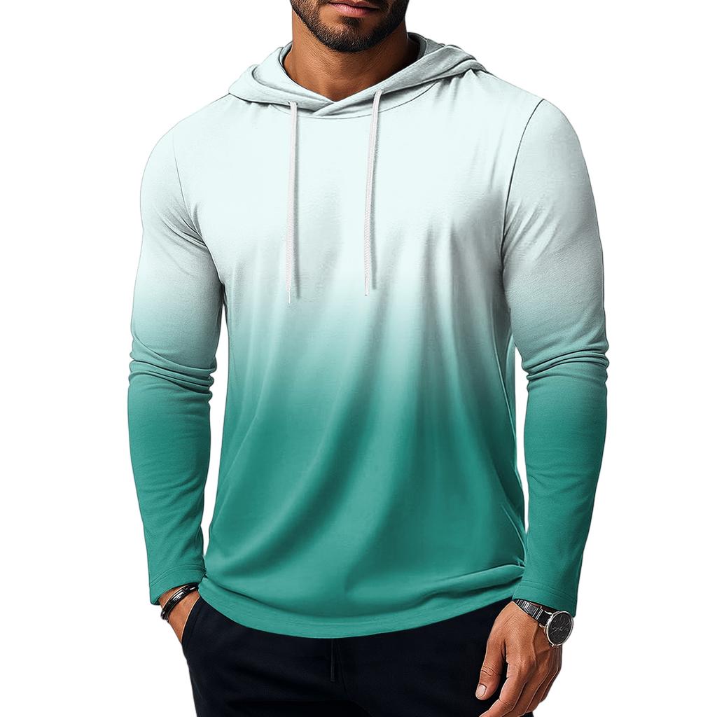 Herre Genser Løs Ensfarget Utendørs Varm Pustende T-skjorte Topp