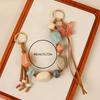 Colorful Resin Handbag Double Buckle Bead Hanging Tassel Amber Wristlet Purse Bag Belt Diy Bag Parts Accessories