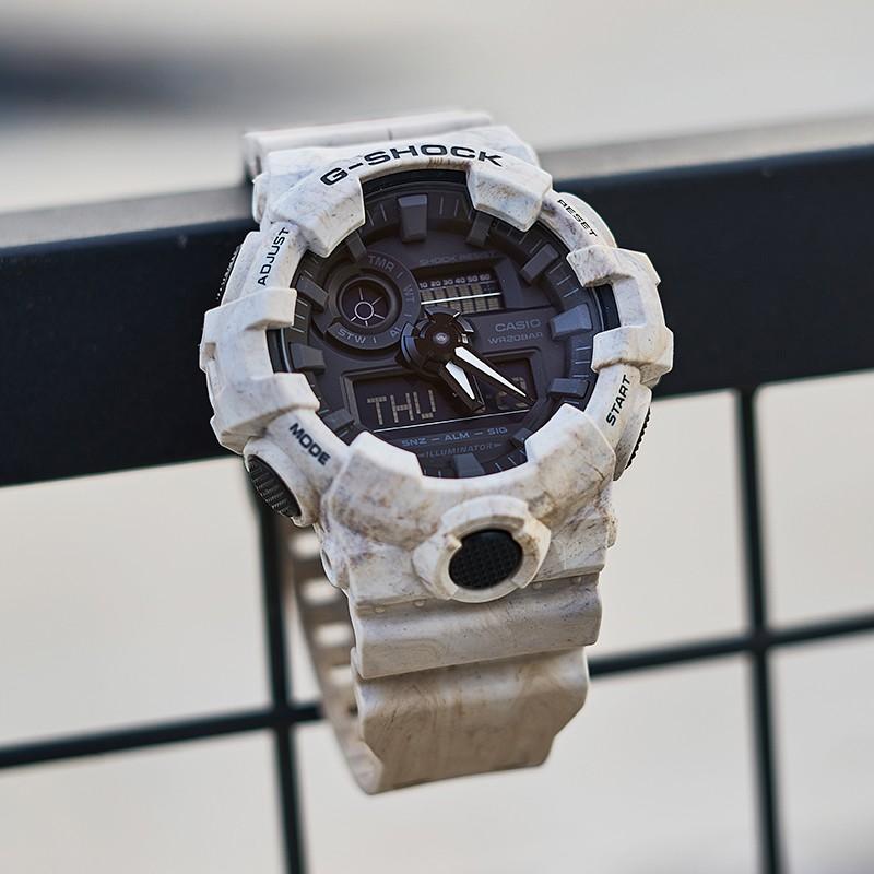 Casio G-SHOCK Serisi Trend Sokak Dış Mekan Retro Çok Yönlü Elektronik Mekanizma Reçine Kayış Japon ve Kore Saati Erkek Saati Siyah GA-700WM-5APRD
