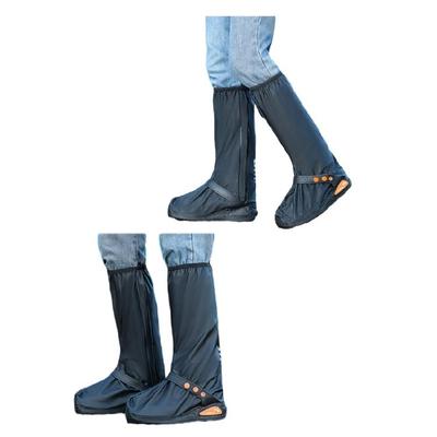 Watertight Shoe Cover Reusable Antislip Wear-Resistant Rain Shoe Cover with Zippers for Outdoor Cycling Camping Fishing