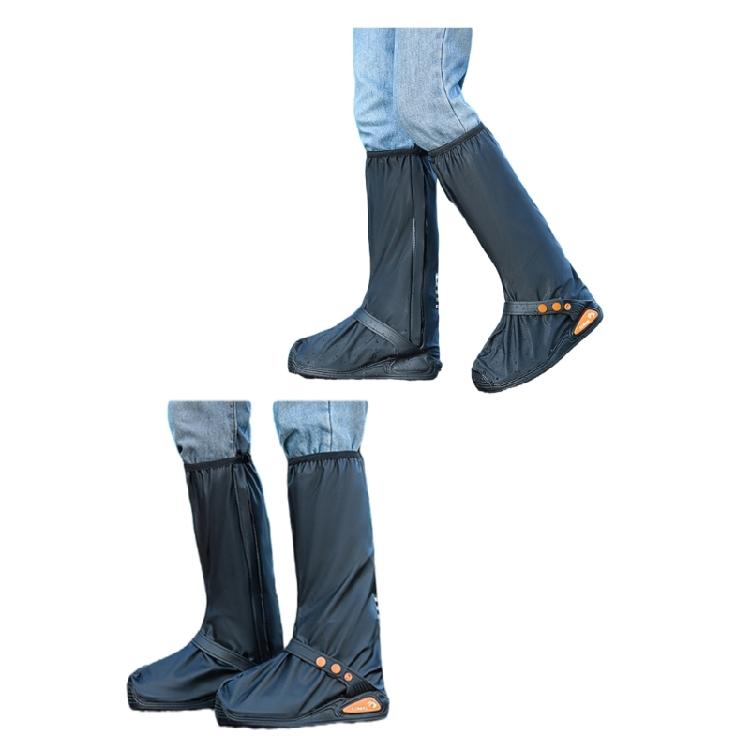 Watertight Shoe Cover Reusable Antislip Wear-Resistant Rain Shoe Cover with Zippers for Outdoor Cycling Camping Fishing