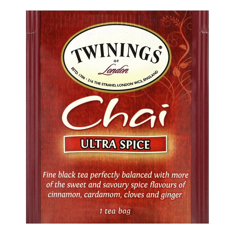Flavored Black Tea, Chai, Ultra Spice , 20 Tea Bags, 1.41 oz (40 g)