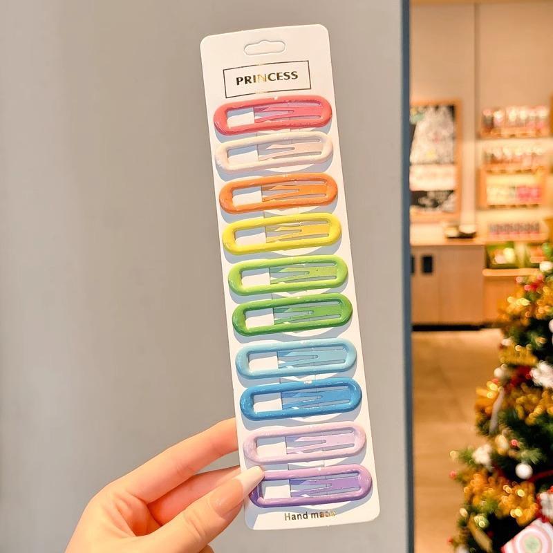 10Pcs/Set Colorful Shaped Hair Clips Non Slip Assorted Bright Colors Bulk for Travel Shooting Cute Hairstyling