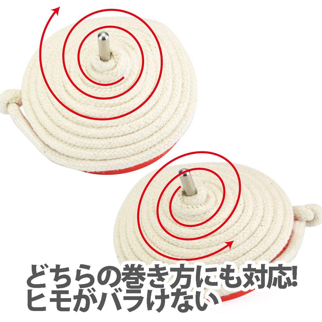 Spin Gear Easy Top Set Suitable for Wooden and for Beginners String, 3-Piece (Untwisted, Right/Left Winding, Tops, Tsubame, Hibari)