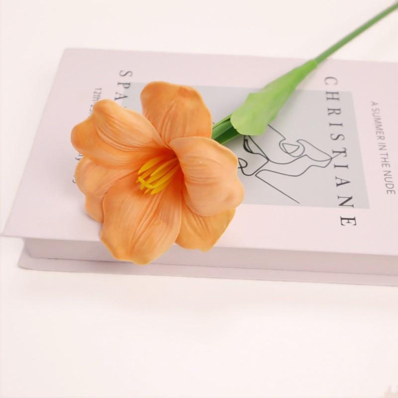 5pc/set Simulation Tulip Fake Flower Artificial 5-Head Tulips Bouquet Luxury Silicone Fake Flowers Wedding Party Decorative New