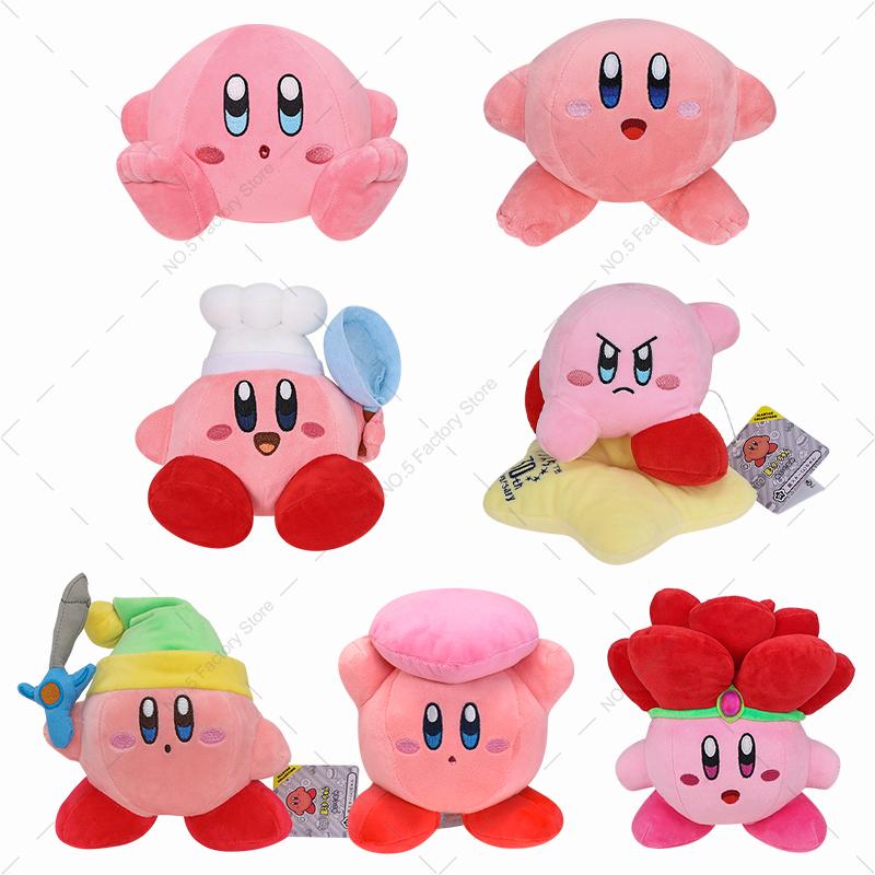 Peluche di Kirby Stellato Bambola Anime Kirby Cuore Rosa Kirby Peluche Giocattolo Natale Compleanno Grande Regalo Per Bambini 13-20Cm