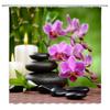 Green Tropical Plants Shower Curtain Bathroom Waterproof Polyester Shower Curtain Leaves Printing Curtains for Bathroom Shower