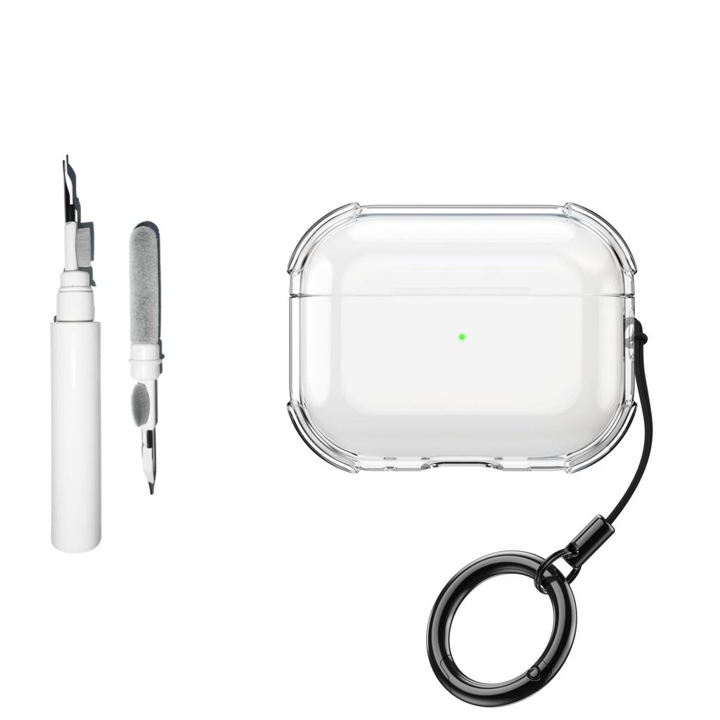 For AirPods Pro 3rd Generation Case 2025 Soft TPU with Ring Keychain &Cleaner Kit Accessories Protecitve Cover For AirPods Pro 3