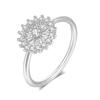 Sparkling Y2k Flower Finger Rings for Women Rose Gold Color Zircon Romantic Girls Ring Fashion Jewelry Trend Birthday Gift R080