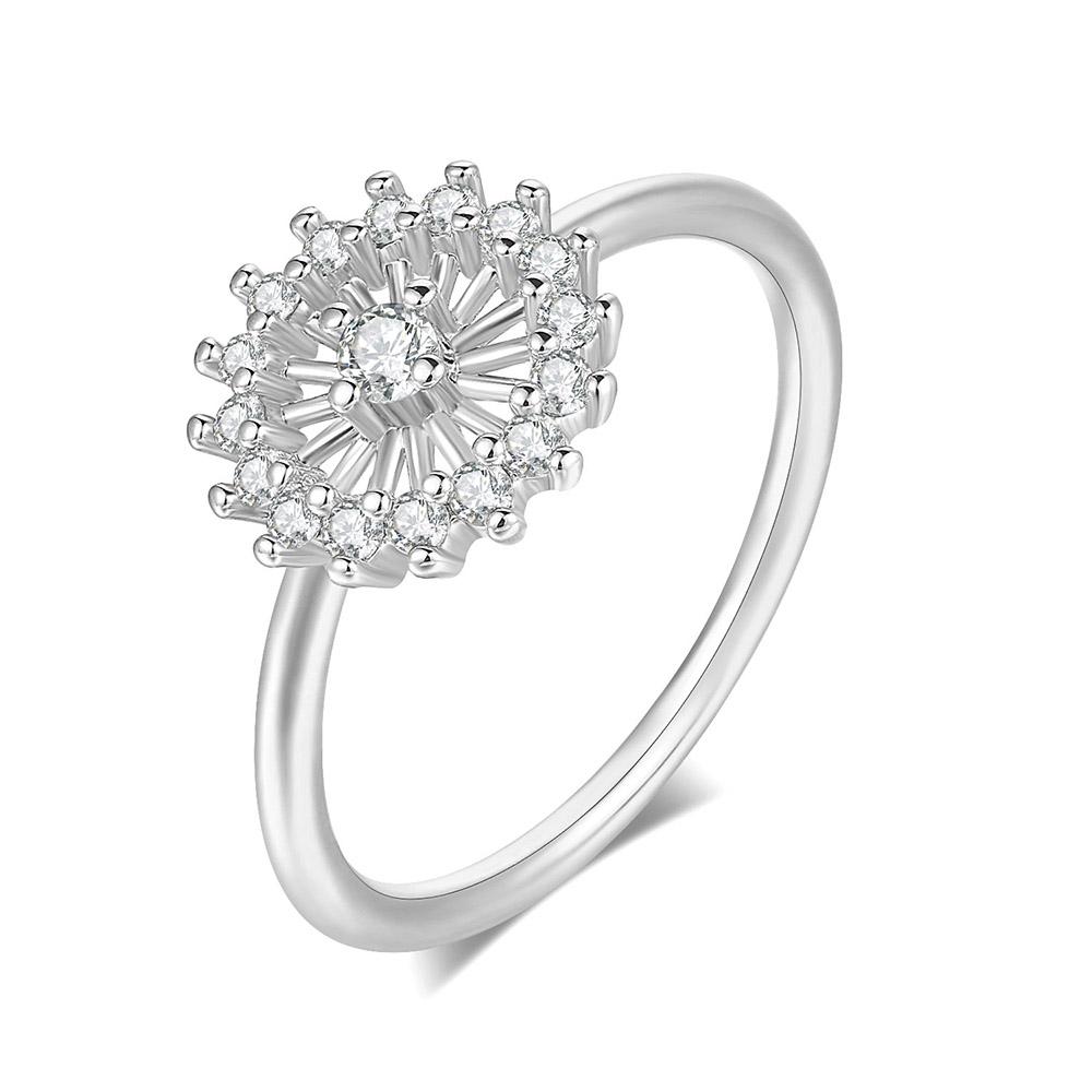 Sparkling Y2k Flower Finger Rings for Women Rose Gold Color Zircon Romantic Girls Ring Fashion Jewelry Trend Birthday Gift R080