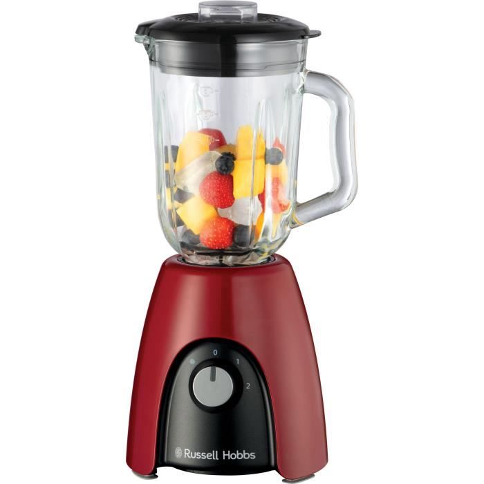 Blender - RUSSEL HOBBS - Desire Red - 650 W - Picher 1,5 L - 2 vitesses + Pulse - Rouge