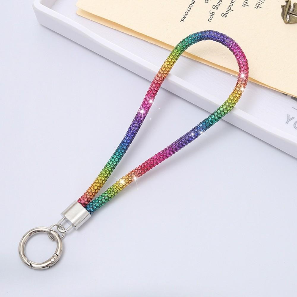 Fashion Glitter Rhinestone Phone Lanyard Bright Bling Bling Crystal Wrist Straps Hanging Anti-lost Rope Phone Accessories