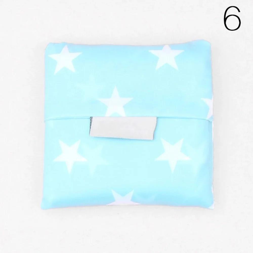 6 Stil Neue Mode Druck faltbar grün Einkaufstasche Tragetasche Faltbare Tasche Handtaschen Praktisch Große Kapazität Aufbewahrungstaschen