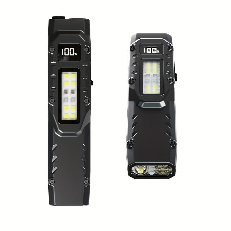 Portable Flat Flashlight with Warning Red Light Beam LED Combination Side Light Pocket Small Flashlight Suitable for Outdoor Emergency Operation