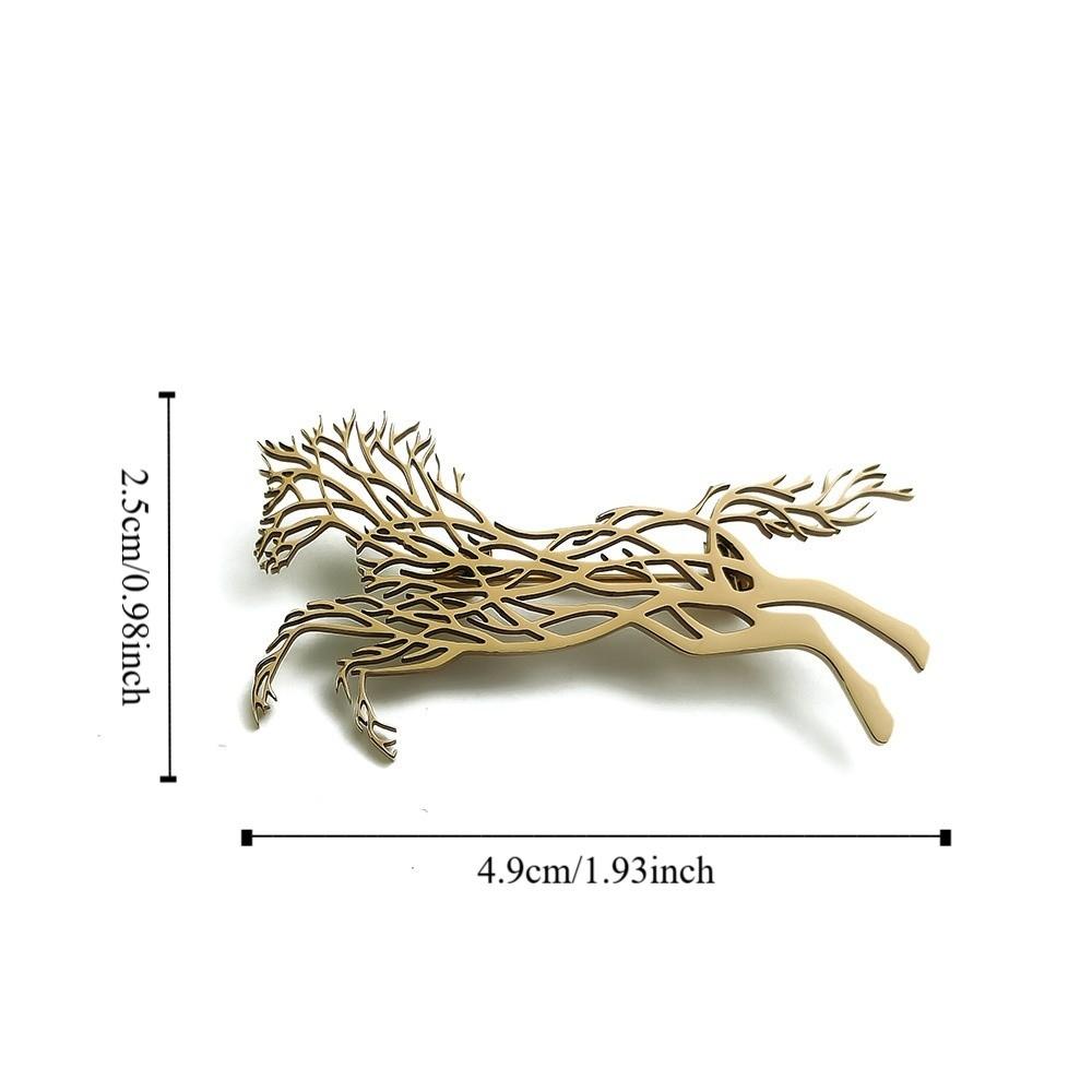 Luxury Leopard Stainless Steel Brooches Classic Zodiac Animal Lapel Pins for Women
