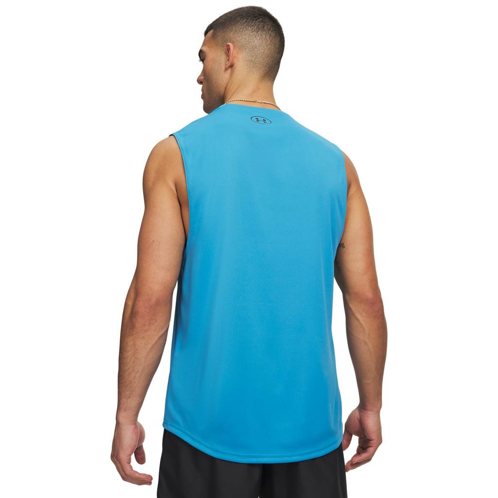 Under Armour Velocity Muscle Hyrox Dry Soft Training Basketbal Mouwloos Tank Heren tops Ether-Blauw 1327972-452