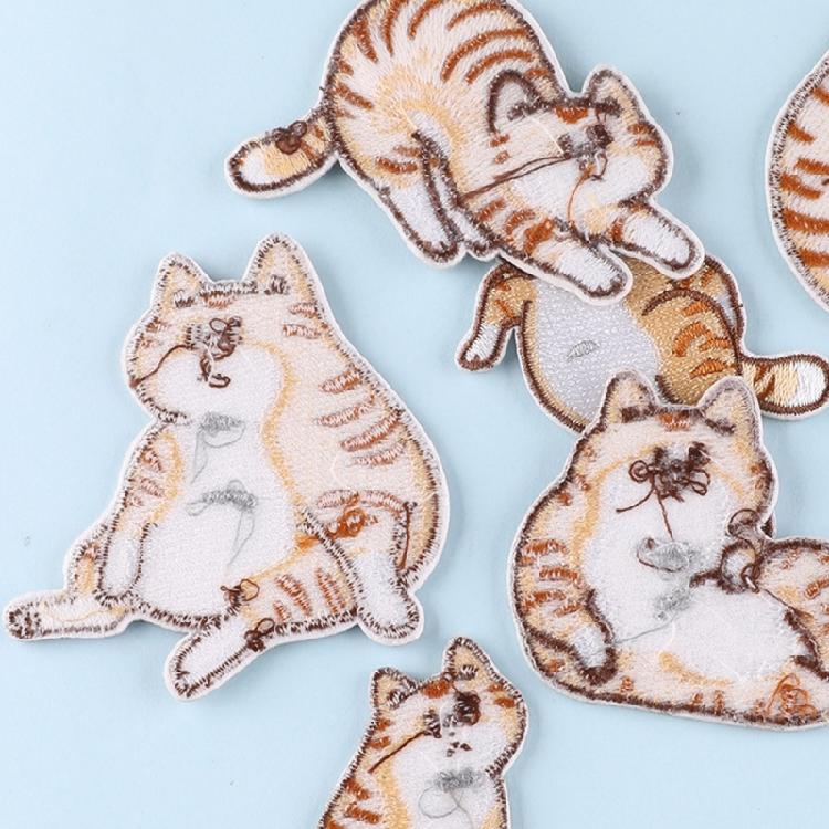 6 Pcs Embroidered Patches Cartoon Cats Iron On Patches Applique Patches Animal Sewing On Patches Sewing Patches for Hat