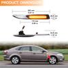 2Pcs Side Turn Signal Lamp LED Dynamic Turn Signal Light Side Marker Light for Mondeo Mk4 Hatchback Saloon Estate(BA7)