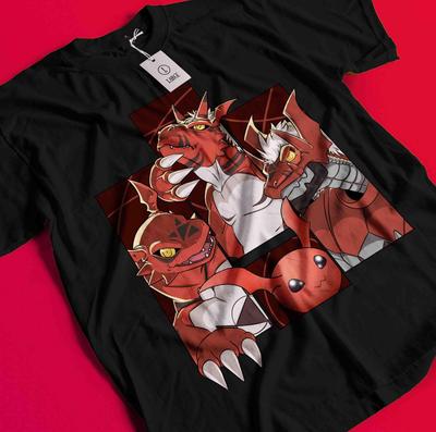 T-shirt Anime Style Feu / Streetwear / Style Japonais / Unisexe / T-shirt 100% Coton Tee Manga