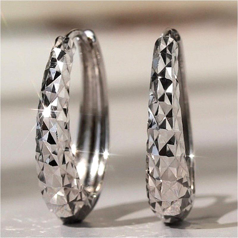 Romantic Concise Silvery Plated Hoops Earrings for Couples Exquisite Party Festival Versatile Jewelry Accessories Gifts