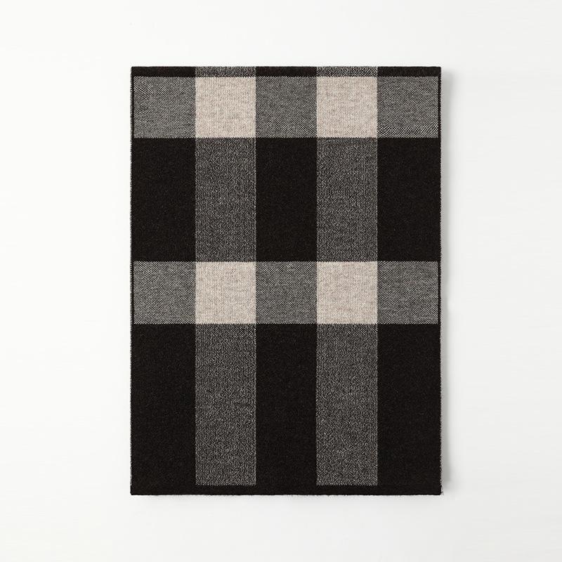 

Шарф из новой шерсти мужской осенне-зимний теплый шерстяной клетчатый шарф студенческий шерстяной шарф шарф мужской защита от холода шея 180cm