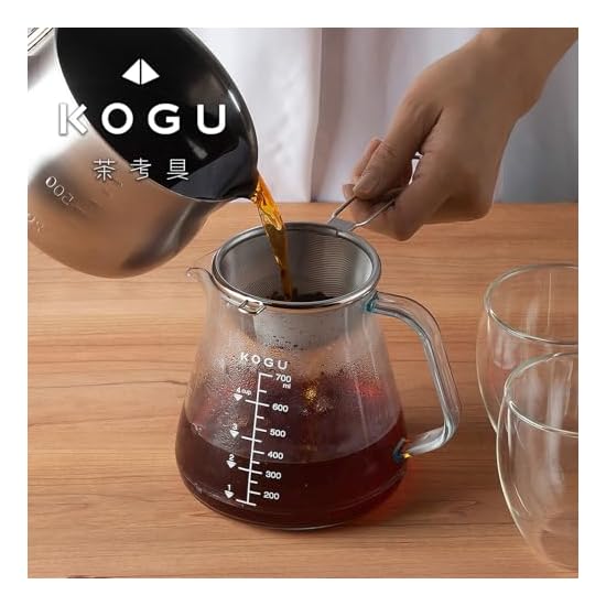 KOGU CHAKOGU Tea Strainer Large, No Tea Leaf Residue [Made In Japan] Stainless Steel Tea Strainer, T