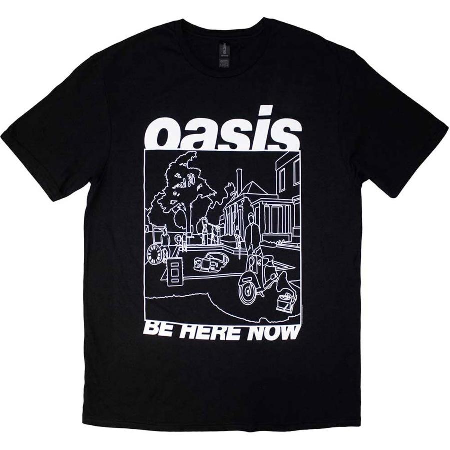 Rock Off officially licensed products Oasis Be Here Now Line Drawing T Shirt Black S