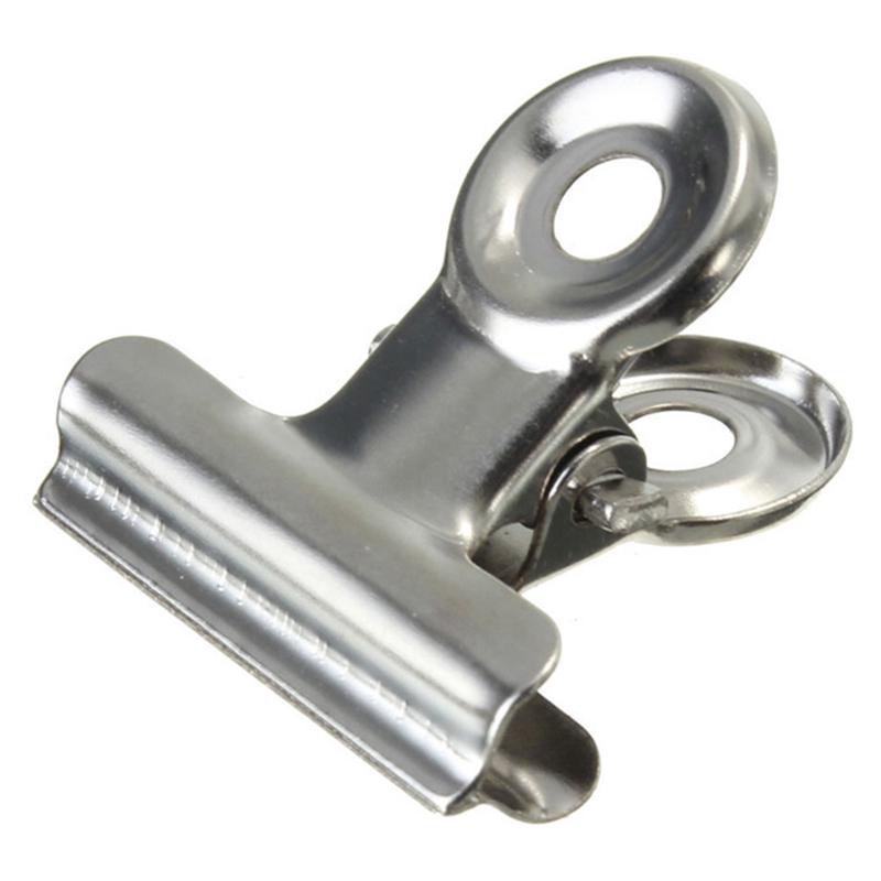 Stainless Steel Chip Bag Clips For Air Tight Seal Grip Food Sealing Clamp Clip  Binder Paper Photo File Stationary Binder Clip