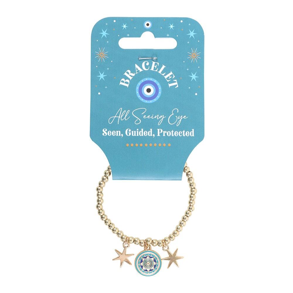 Something Different All Seeing Eye Beaded Charm Bracelet