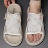 Fashion Lightweight Soft Sole Walking Shoes New Men's Breathable Mesh Slippers Comfortable Beach Sandals Non-Slip Outdoor Slides Flats