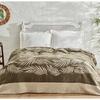 Home Leaf Khaki Single Cotton Blanket