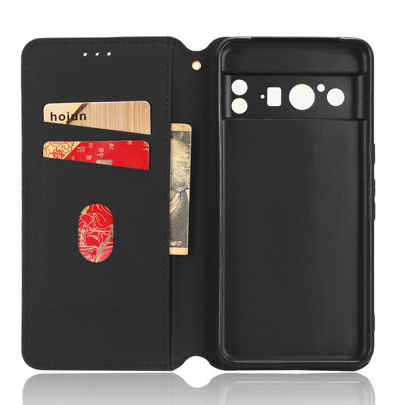 Leather Protective Drop-proof Stand Case with Card Holder for Google Pixel 8 Pro
