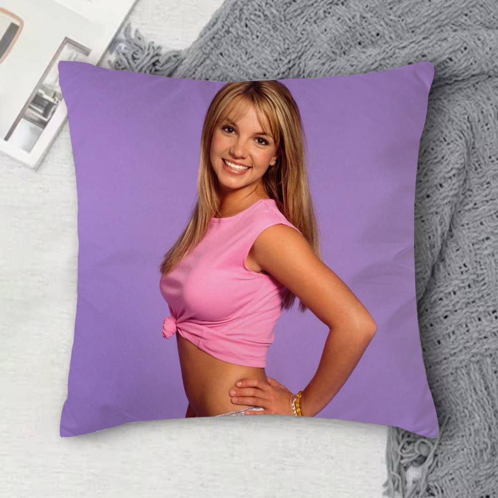 BBritney Spears Doublesided Printed Square Decorative Cushion Cover for Sofa Living Room Home Decor