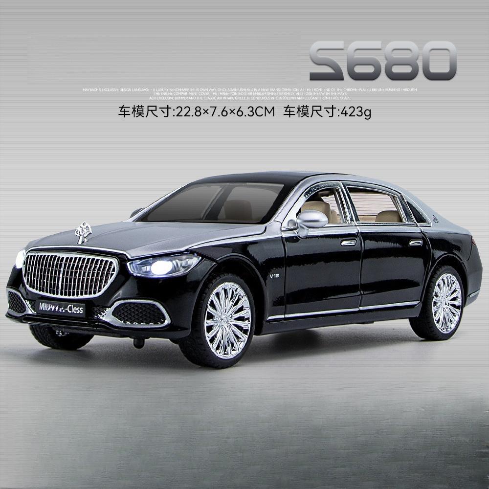 1:24 Modelů aut Mercedes Benz Maybach GLS600 z lehkých slitin Diecast Hračka Auto Simulace Zvuku & Světla Vozidla Hračky Model Dárky Pro Děti