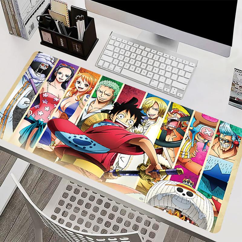 Computer Mouse Pad OOne PPiece Luffy Anime Mouse Pad Large Gaming Mousepad Rubber Extended Game Desk Mat Keyboard Mouse Carpet