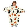 Kids Halloween Printed Flannel Romper Pajama Set for Fun Holiday Sleepwear
