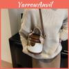 Classy Bucket Purse For Women 2023 New Autumn Winter High-quality Woven Texture Single Shoulder Crossbody Bag