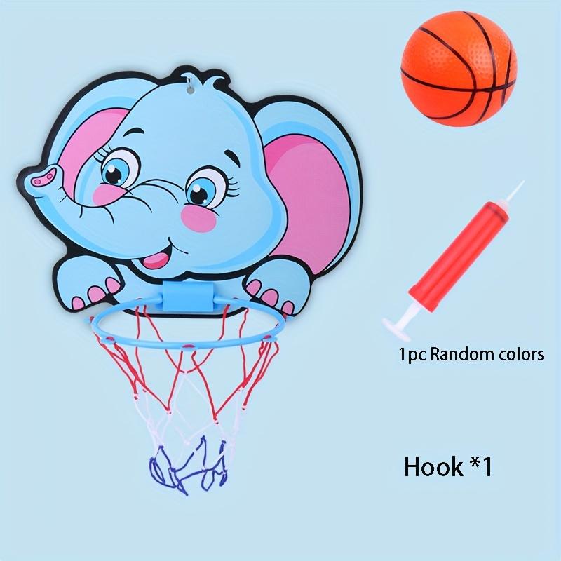 1pc Children's Basketball Stand Sports Toys Basketball Hoop Kit Cartoon Creative Animals Children's Hanging Portable